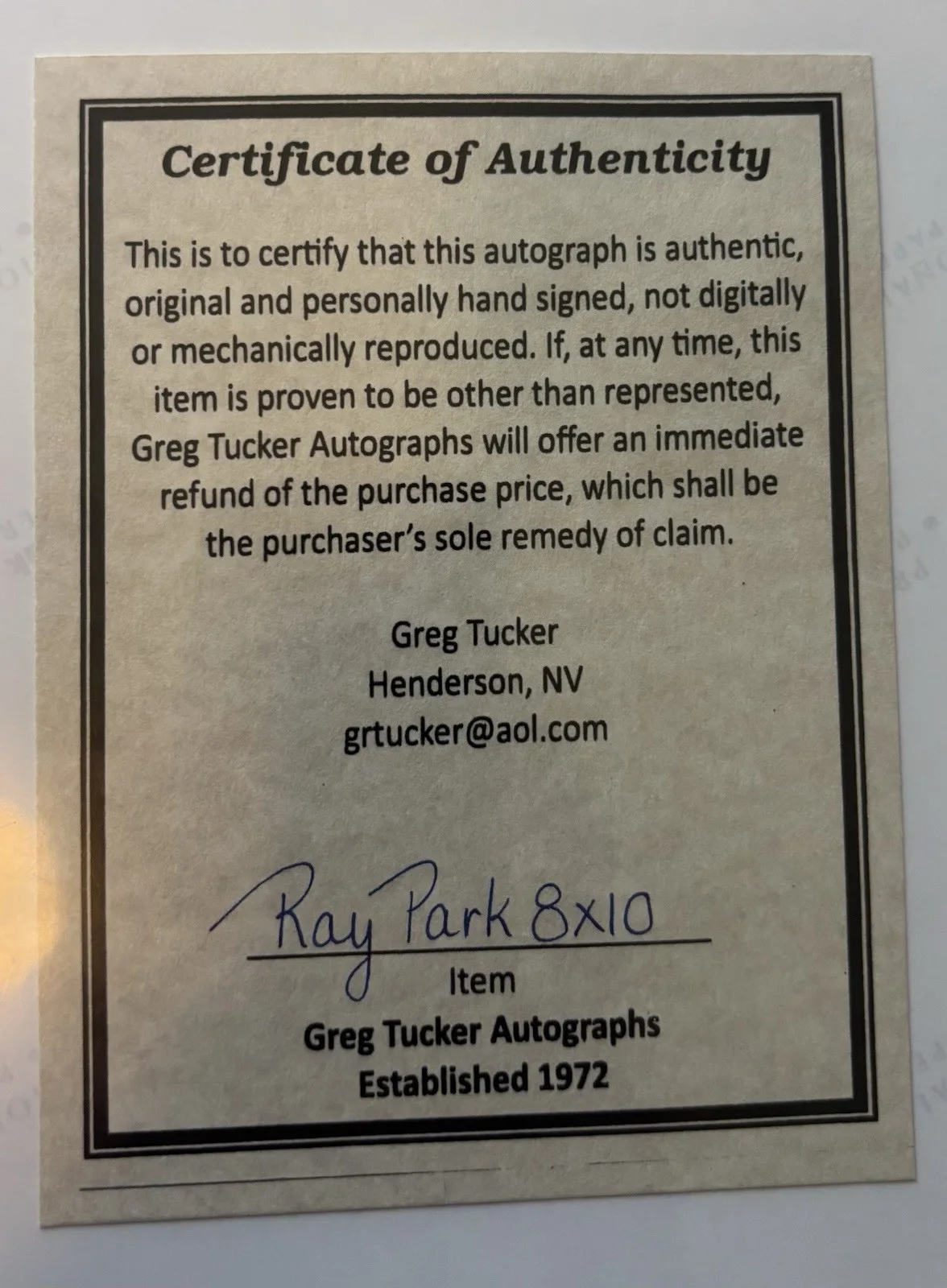 Ray Park — Ray Park Star Wars Phantom Menace Signed 8x10 Photo Greg Tucker Authenticated, image 3