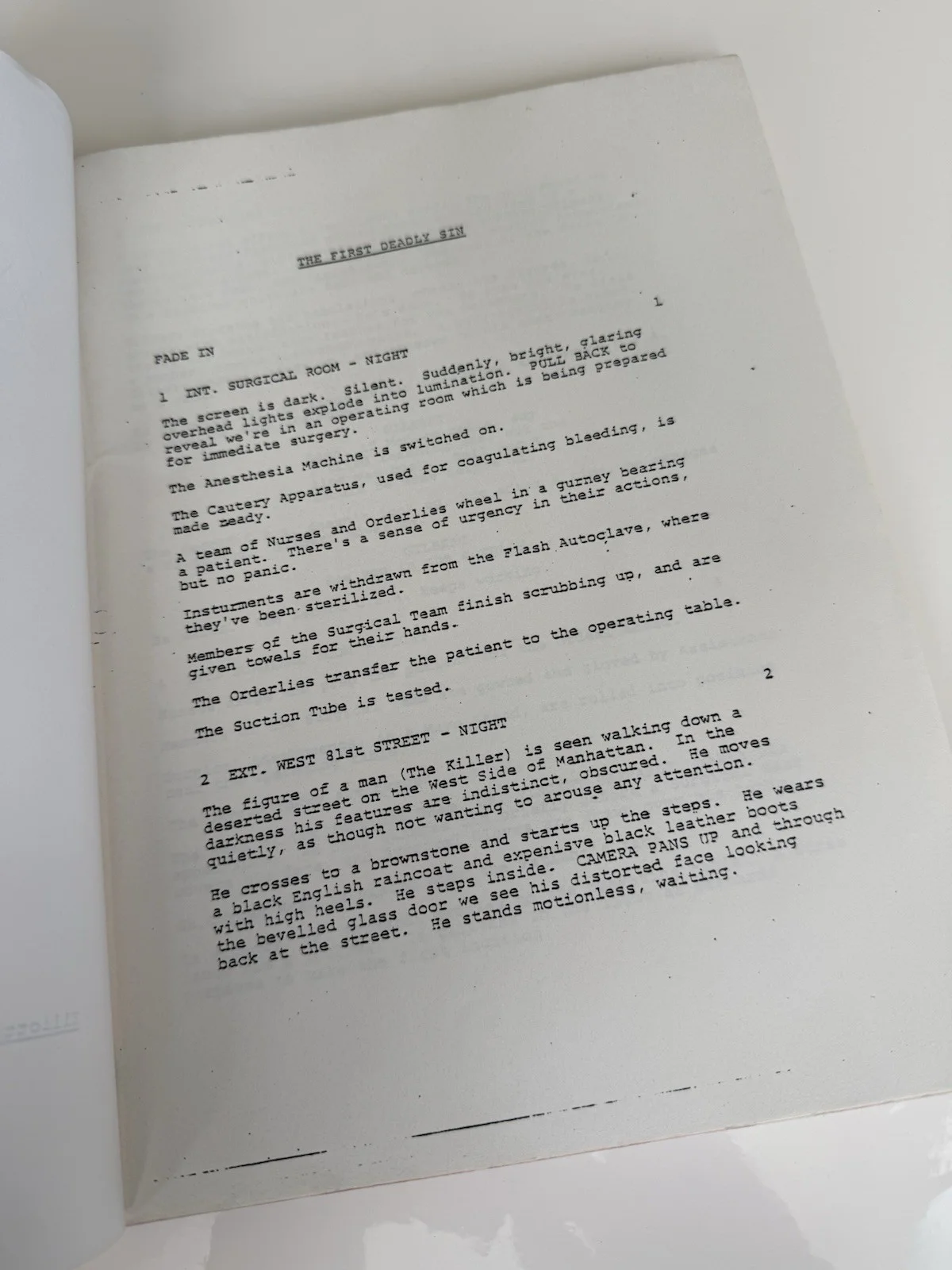 Faye Dunaway 127 Page Inscribed Script “The First Deadly Sin”, image 3