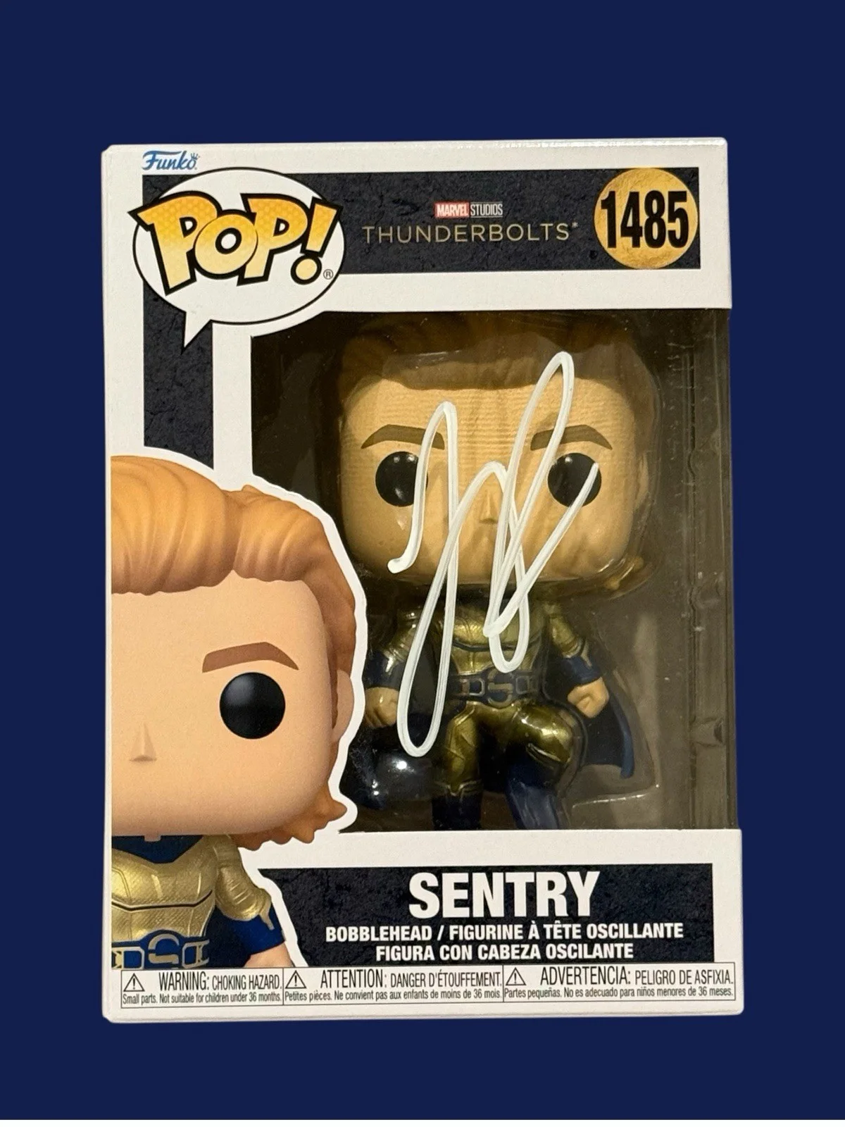 Lewis Pullman — LEWIS PULLMAN SIGNED SENTRY FUNKO POP THUNDERBOLTS AUTOGRAPH MARVEL BAS BQ95500, image 2