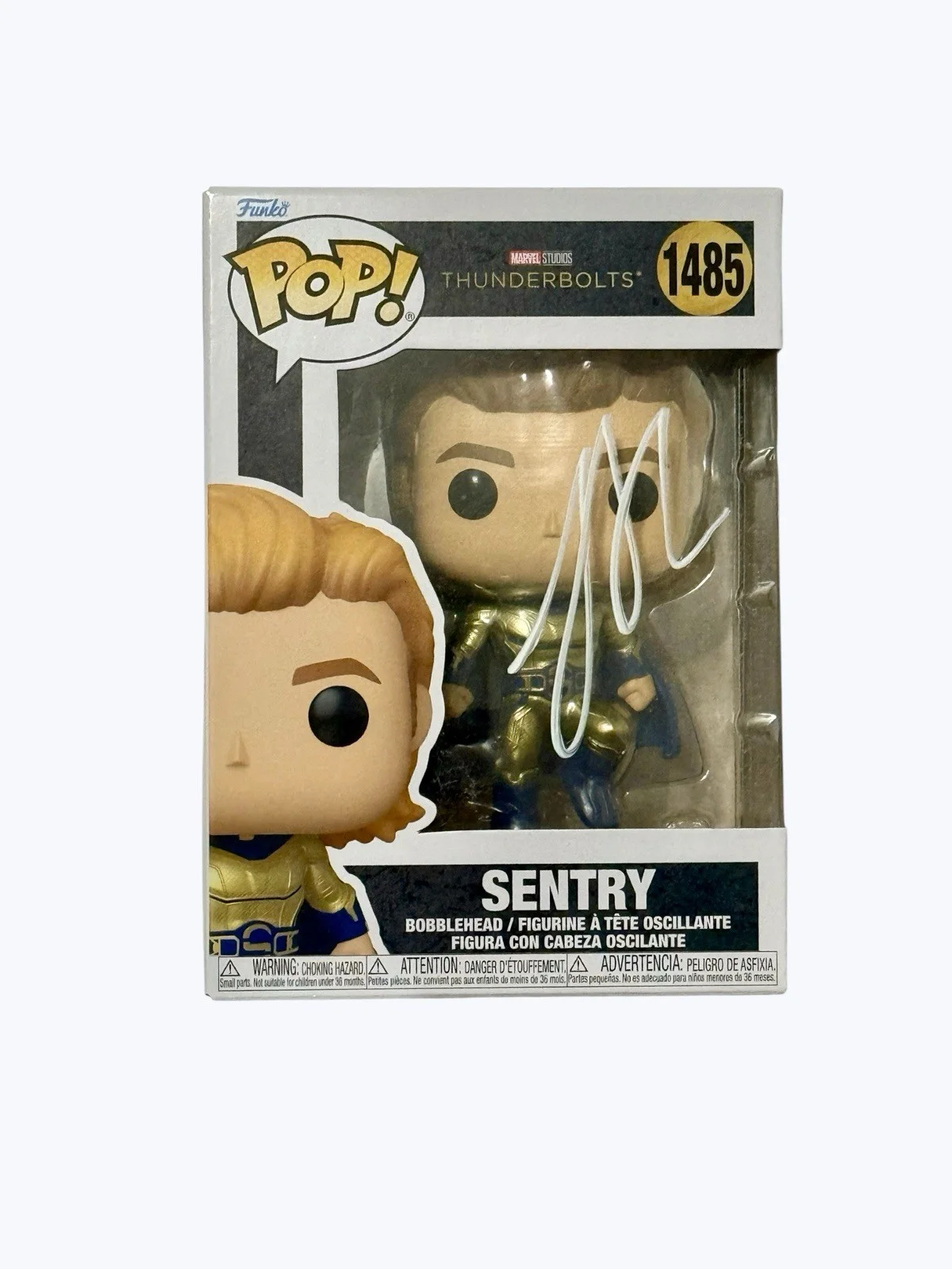 Lewis Pullman — LEWIS PULLMAN SIGNED SENTRY FUNKO POP THUNDERBOLTS AUTOGRAPH MARVEL PSA 47759, изображение 2
