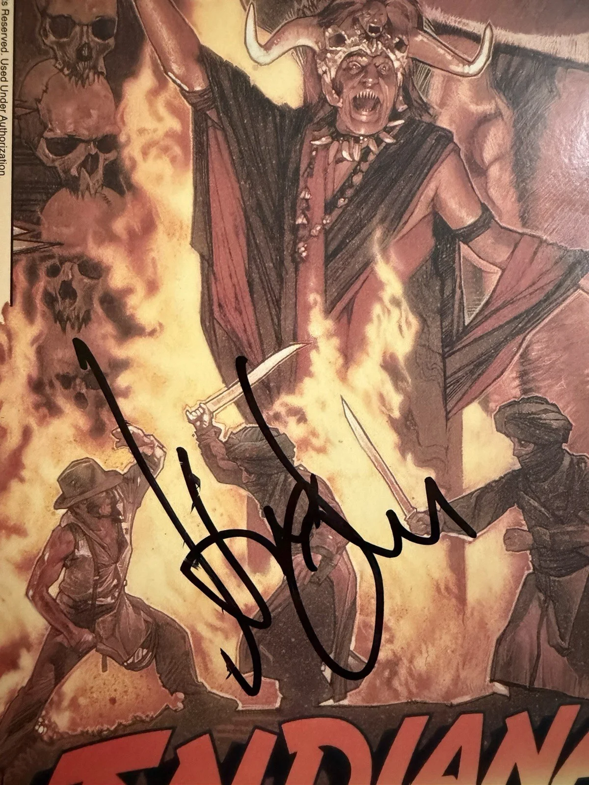 Harrison Ford — HARRISON FORD SIGNED AUTOGRAPH INDIANA JONES TEMPLE OF DOOM LASERDISC BAS (C), image 2