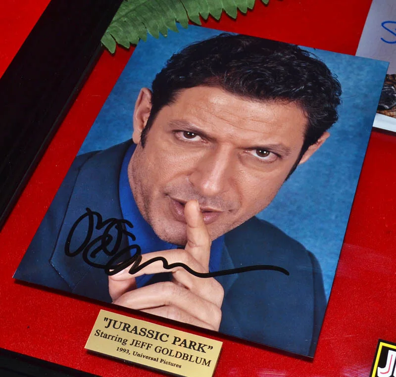 JURASSIC PARK Autograph Signed STEVEN SPIELBERG + 2 Stars, Prop FERNS, Map COA, image 5