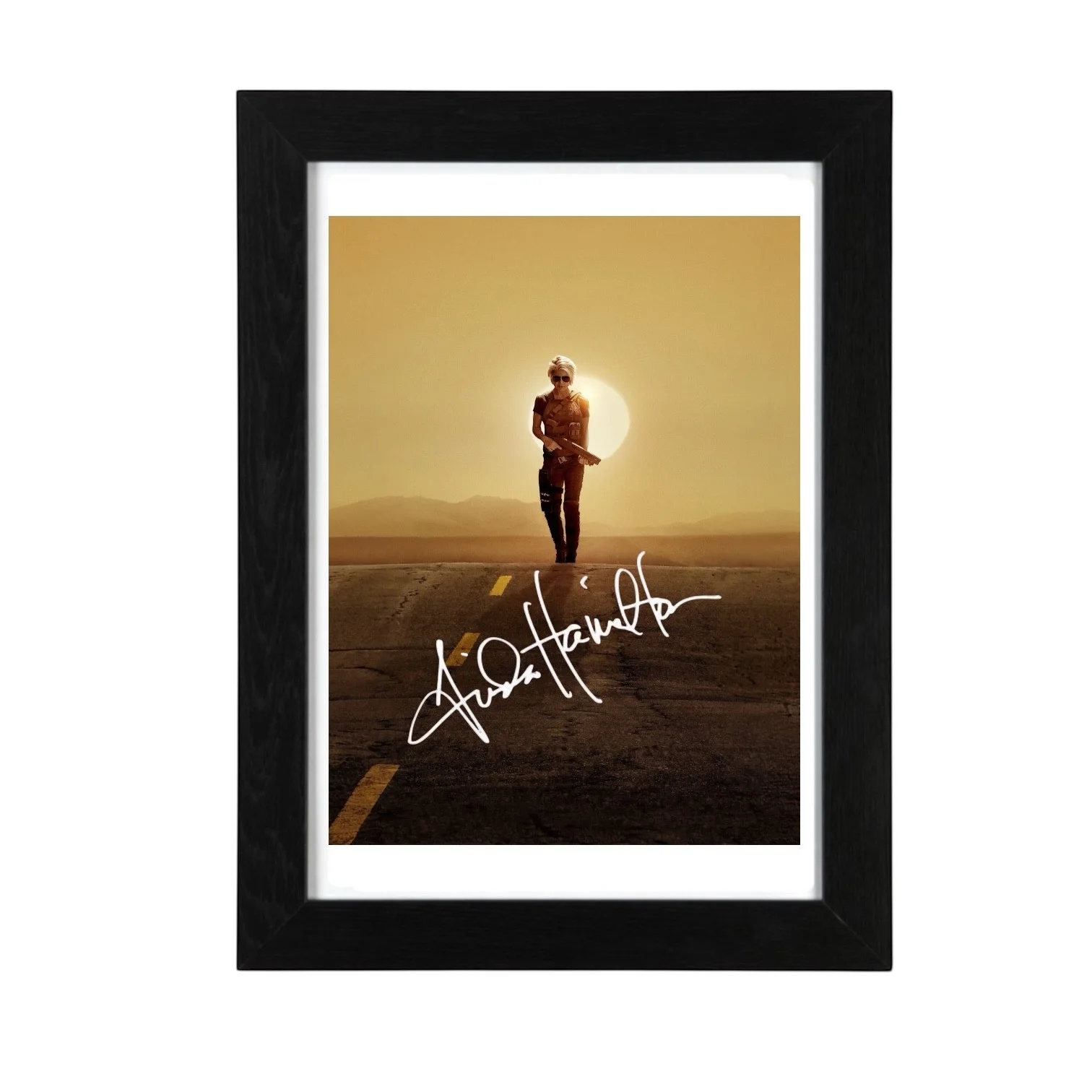 Linda Hamilton Signed Autograph PHOTO Pre Print 6x4/A4/ Framed Terminator, image 3