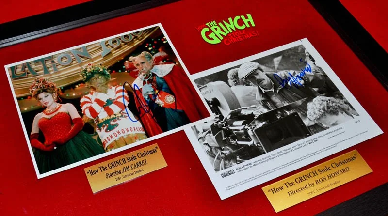 JIM CARREY, RON HOWARD Signed Grinch AUTOGRAPH, WHO MAIL & NEWSPAPER, DVD, COA, изображение 2