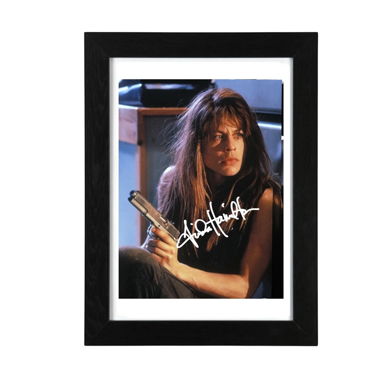 Linda Hamilton Signed Autograph PHOTO Pre Print 6x4/A4/ Framed Terminator, изображение 3