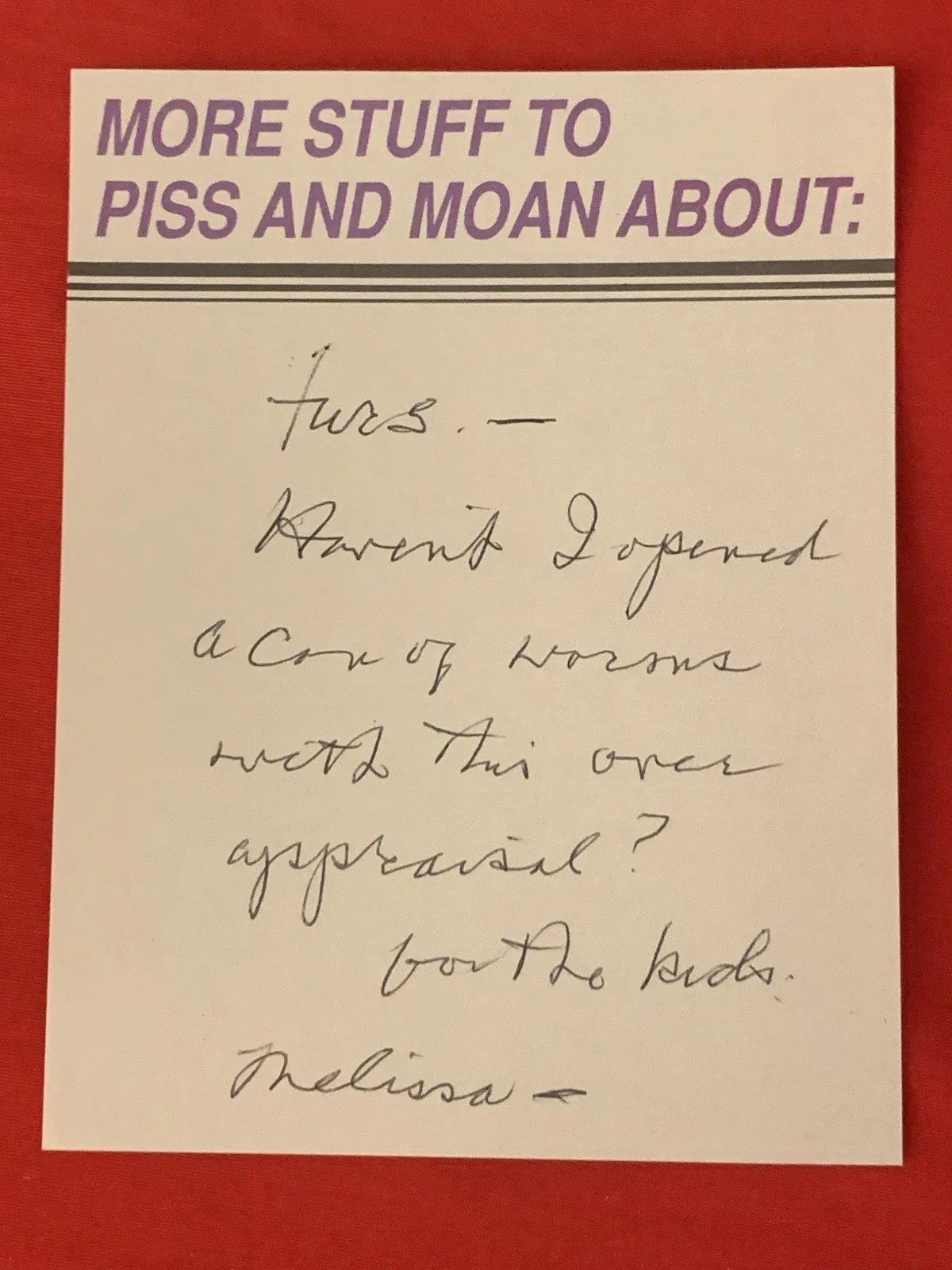 Vincent Price — Vincent Price Estate Handwritten Note about Furs Appraisal! 13c