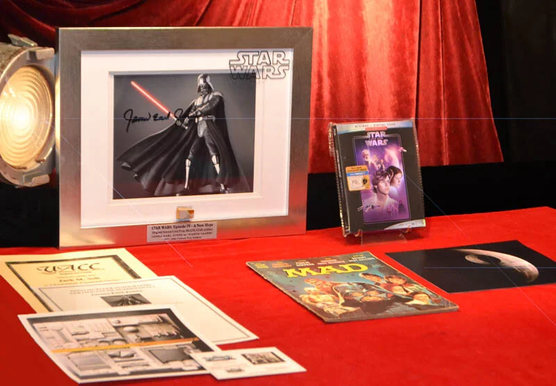 JAMES EARL JONES Signed Rare STAR WARS IV Screen-Used Prop DEATH STAR, COA, DVD, image 2