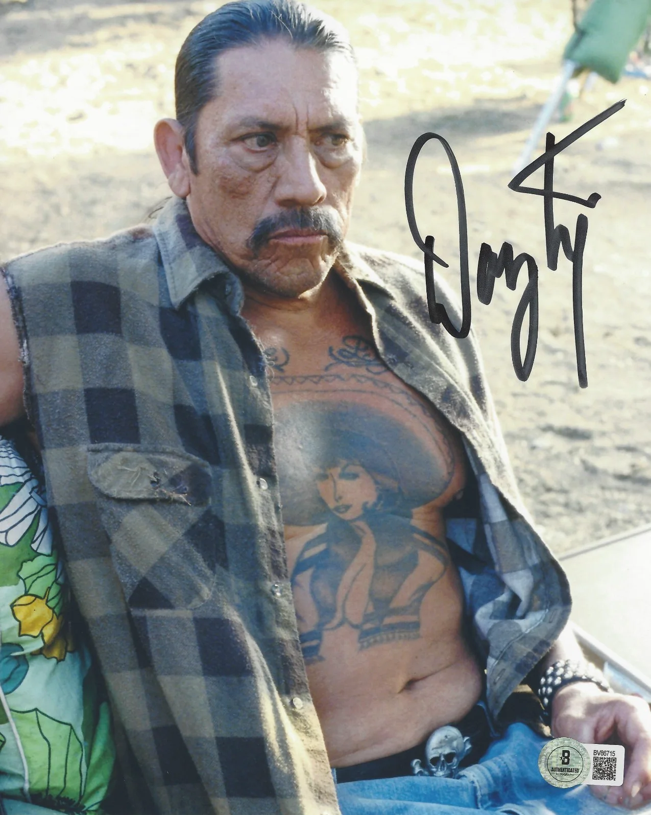 DANNY TREJO SIGNED 'THE DEVIL'S REJECTS' 8x10 MOVIE PHOTO AUTOGRAPH BECKETT COA, изображение 2