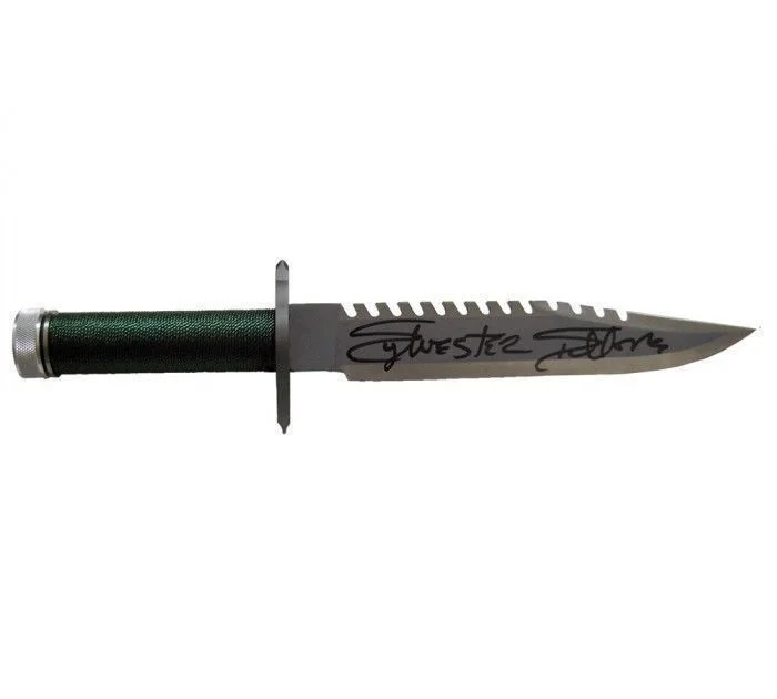 Sylvester Stallone — Sylvester Stallone John Rambo Autographed FIRST BLOOD RAMBO Knife ASI Proof, image 3