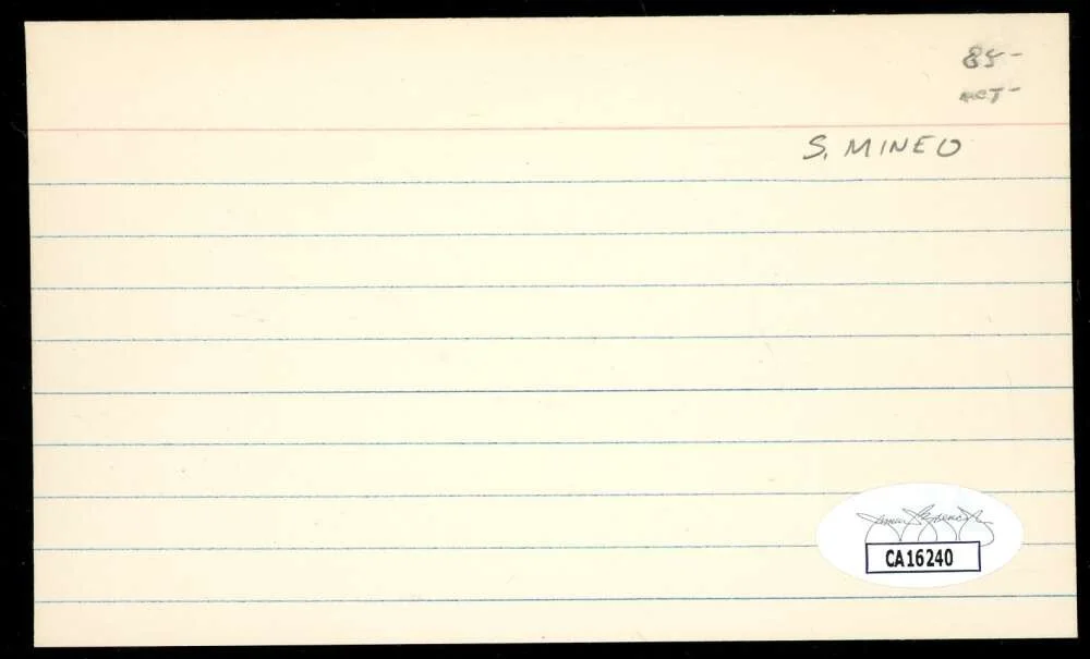 Sal Mineo — Sal Mineo JSA Coa Signed 3x5 Index Card Autograph, image 2