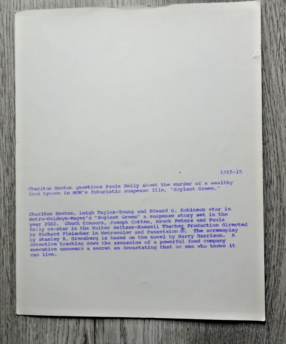Soylent Green Photo Press Still x 2 Charlton Heston Sci Fi, изображение 3