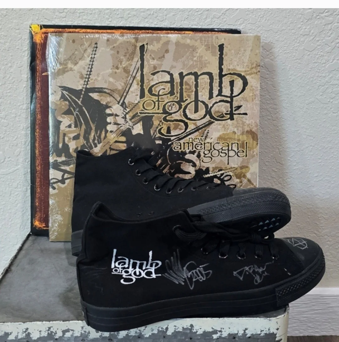 Lamb Of God Signed Shoes.. Vinyl Records, image 3