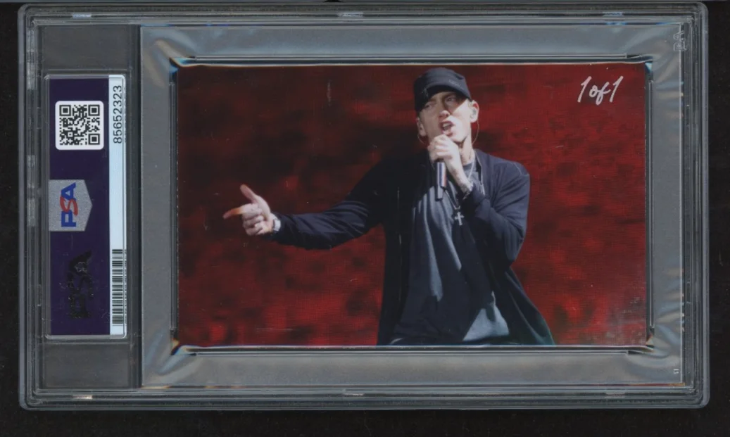 Eminem signed Cut 3x5 Custom Card PSA DNA Slab Slim Shady Rap Auto C5792, изображение 2