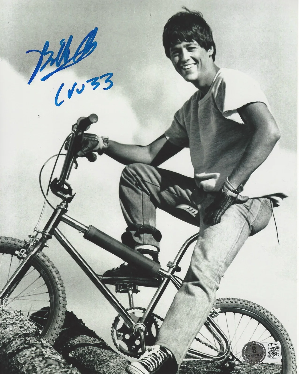 BILL ALLEN SIGNED 'RAD' CRU JONES #33 8x10 MOVIE PHOTO ACTOR BECKETT COA PROOF, изображение 2