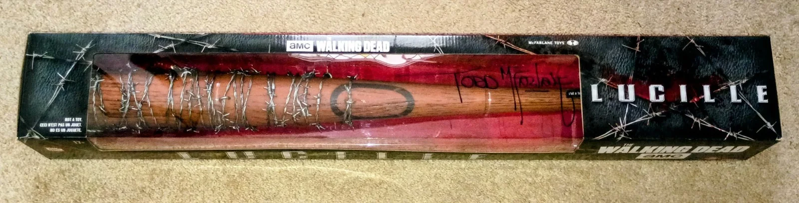 todd mcfarlane — Todd McFarlane Signed Autographed Lucille Bat TheWalkingDead Full Size Replica, image 2