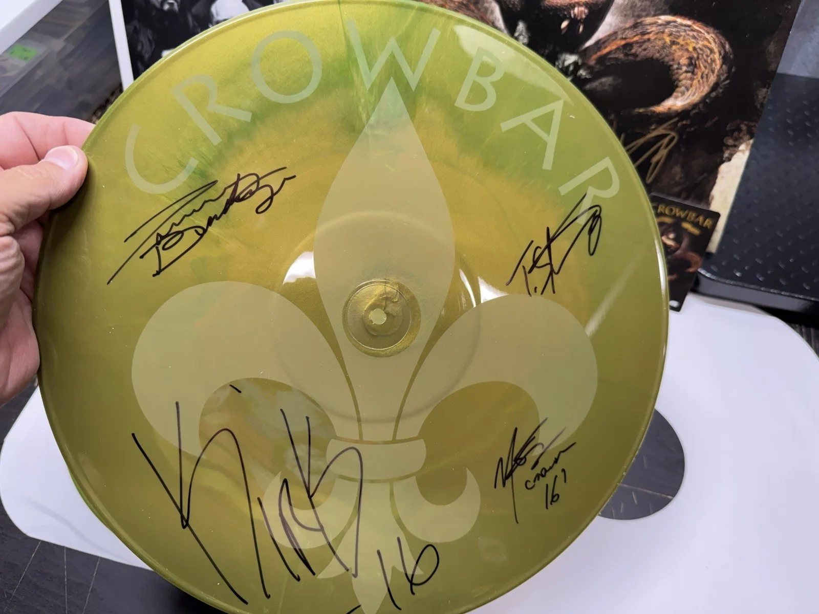 Crowbar Band The Serpent Only Lies Signed Album Vinyl W/ Signed Photo Lot Kirk, изображение 2