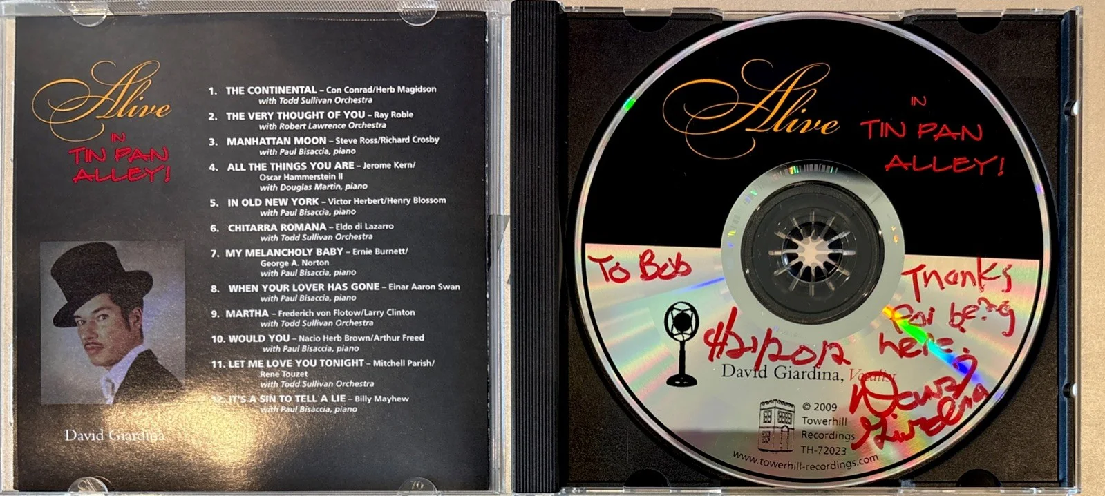 David Guardian Autographed Alive In Tin Pan Alley CD 2009, image 3