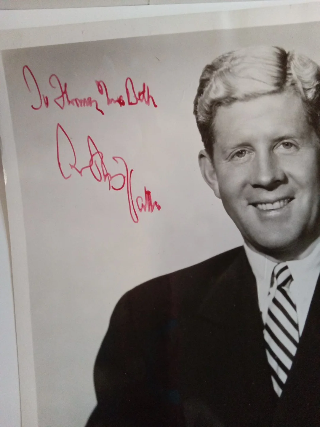 Rudy Vallee Vintage Crooner Radio Star Signed 8x10 Photo JSA, изображение 3