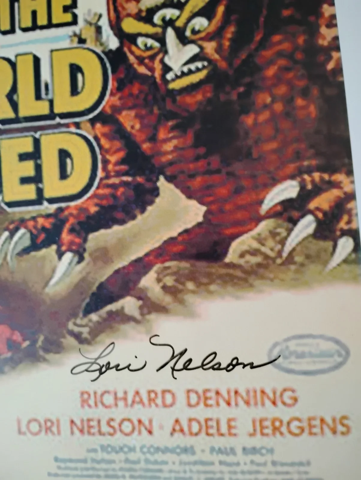 Day The World Ended Autographed By Lori Nelson Mini Poster, image 2