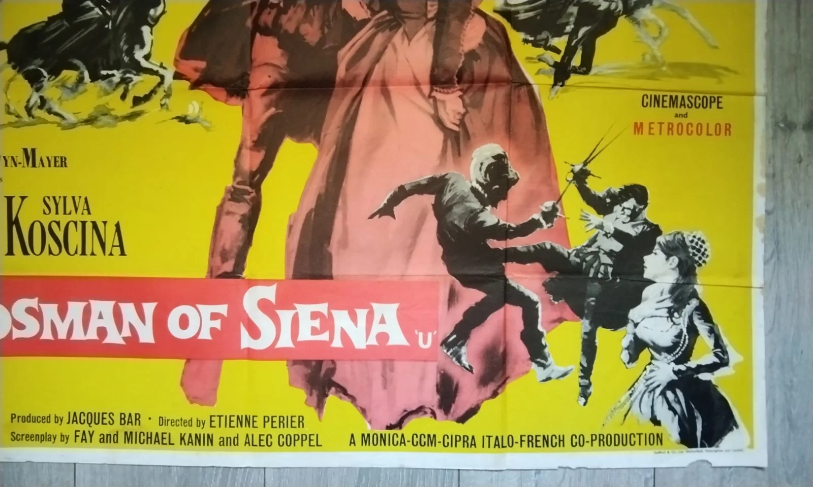 SWORDSMAN OF SIENA, 1962 UK QUAD POSTER, STEWART GRANGER, изображение 4
