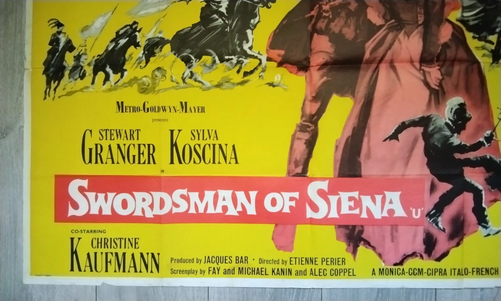 SWORDSMAN OF SIENA, 1962 UK QUAD POSTER, STEWART GRANGER, изображение 5