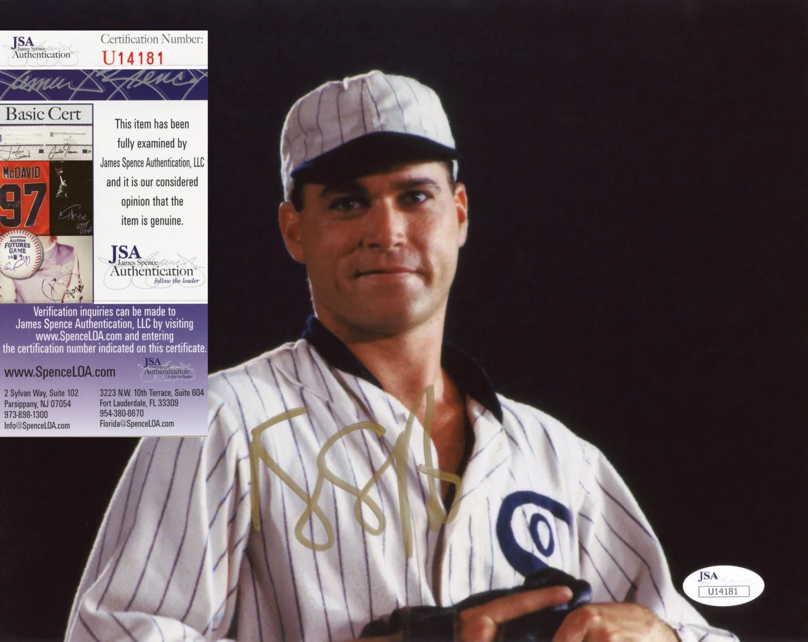 Ray Liotta — Ray Liotta Signed JSA COA Autographed 8X10 Photo Auto as Shoeless Joe Jackson, изображение 2