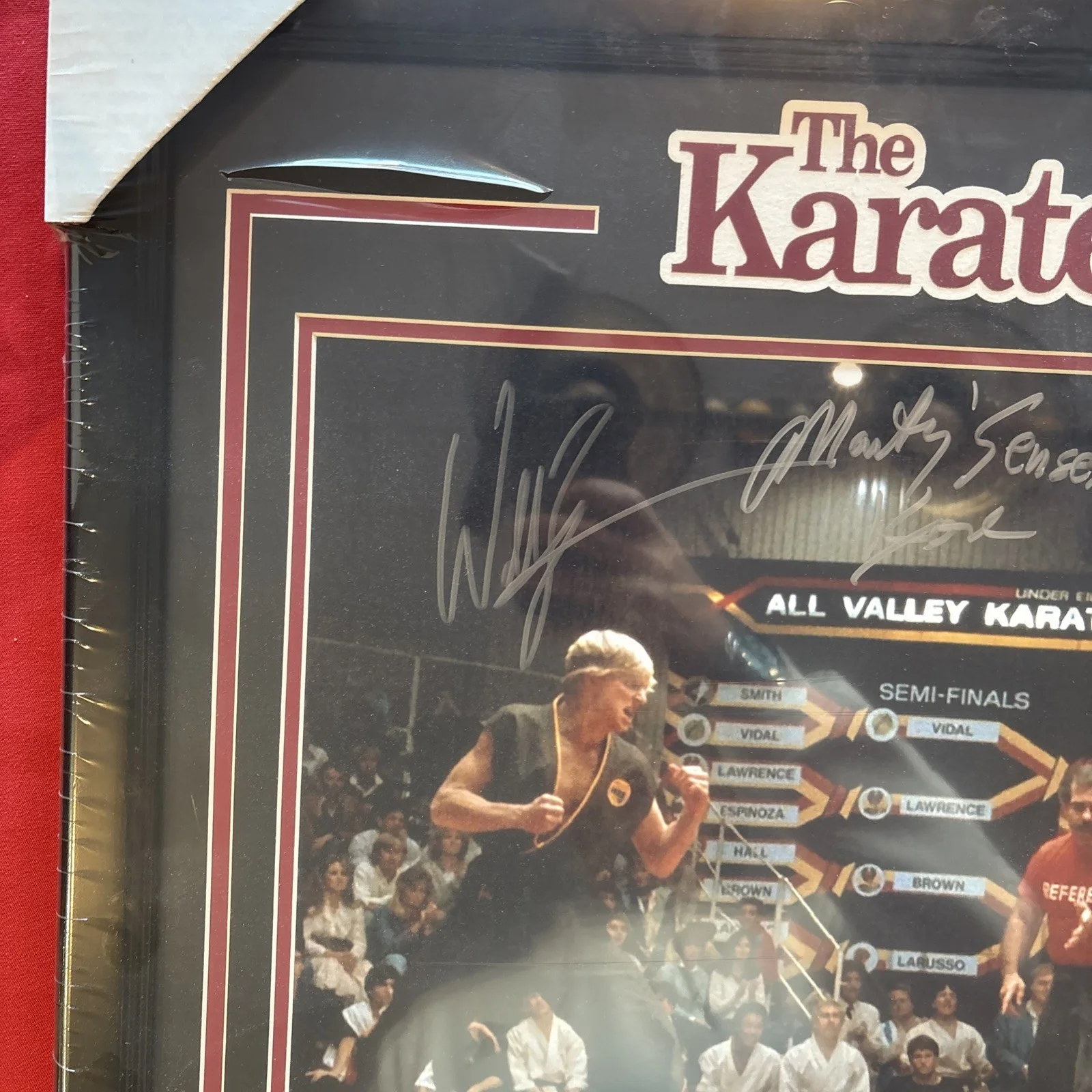 William Zabka, Ralph Macchio — William Zabka Ralph Macchio Martin Kove 24x26 Karate Kid Photo PSA & JSA FRAMED, image 2