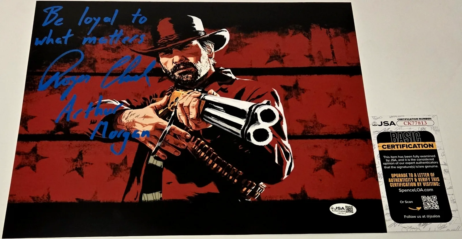 Roger Clark — Roger Clark Signed Photo Red Dead Redemption Arthur Morgan Autograph JSA COA 813, изображение 3