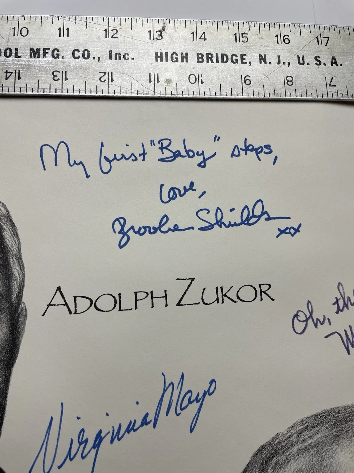 George Burns — 1996 Signed Poster Virginia Mayo Janet Leigh George Burns Olivia De Havilland ++, image 3