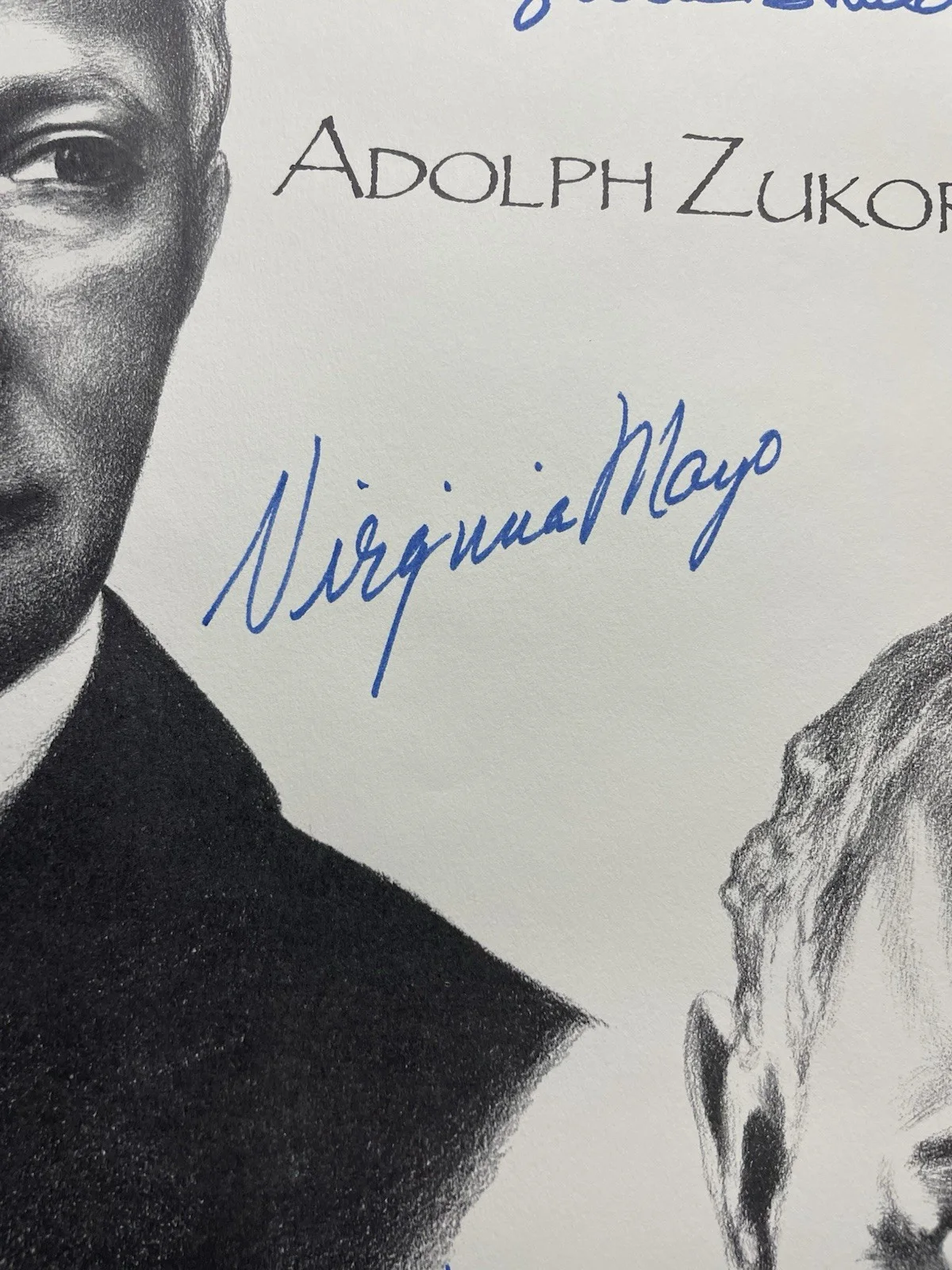 George Burns — 1996 Signed Poster Virginia Mayo Janet Leigh George Burns Olivia De Havilland ++, image 5