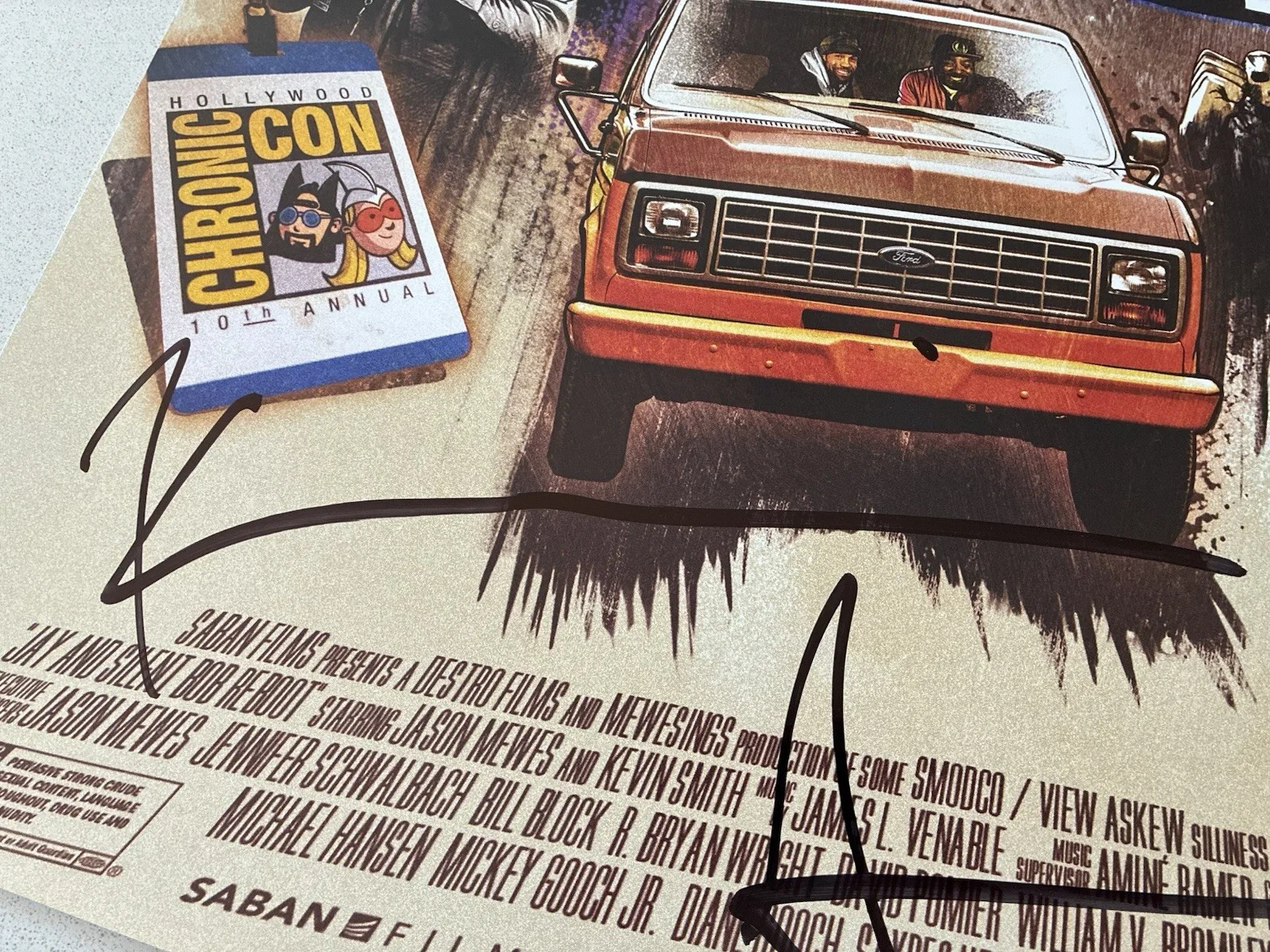 JAY & SILENT BOB REBOOT ORIGINAL ONE SHEET POSTER - SIGNED BY KEVIN SMITH MEWES, image 2