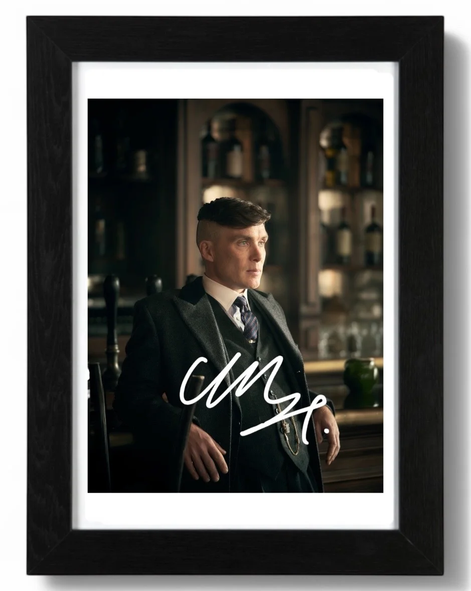 Cillian Murphy Signed Autograph PHOTO Pre Print 6x4/A4/ Framed Peaky Blinders, изображение 3