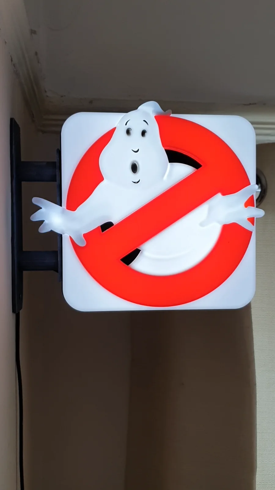 Ghostbusters 3D wall lamp with side mounting wall bracket, image 2