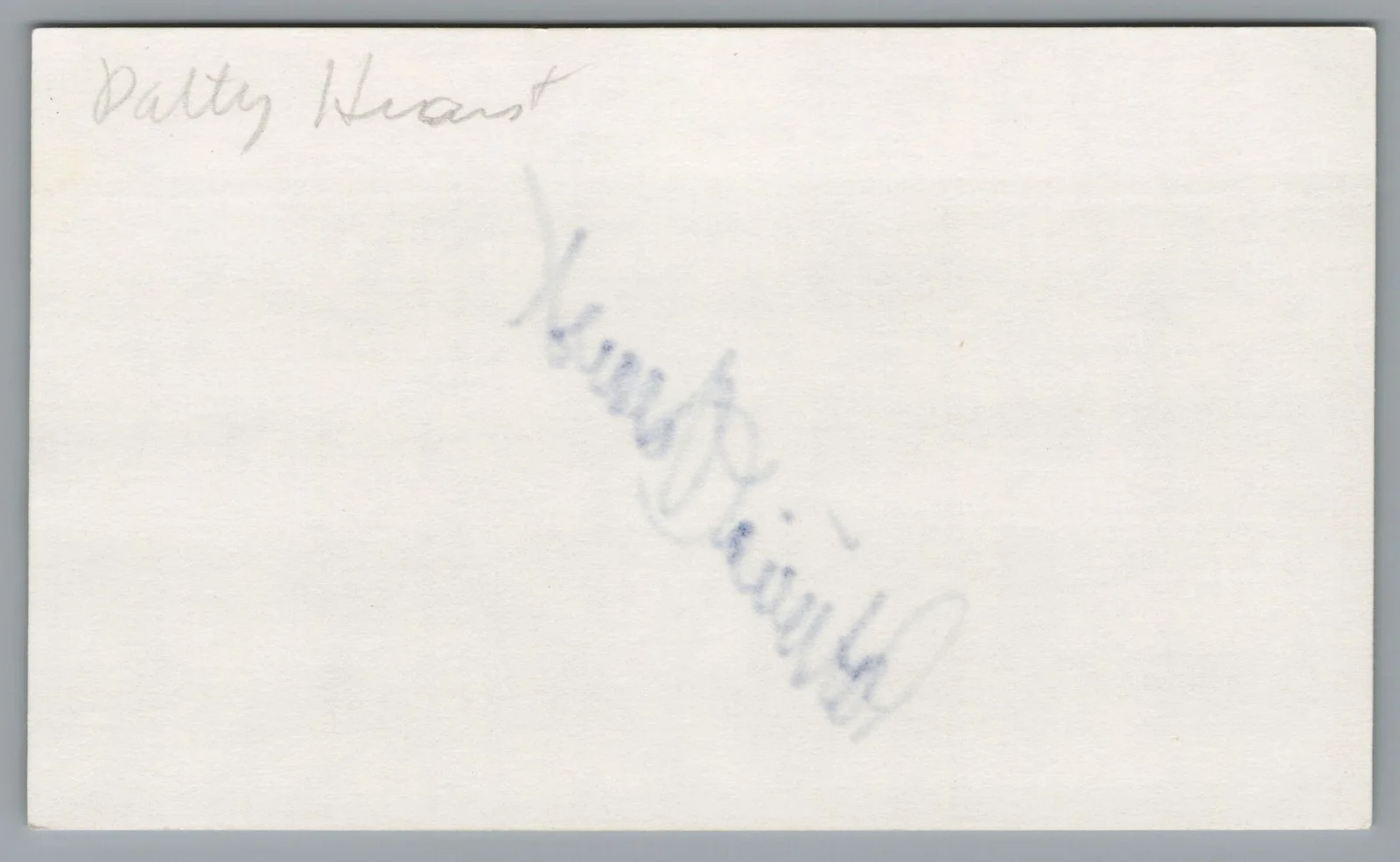 Patricia Patty Hearst — Patricia Patty Hearst Signed 3x5 Index Card Autographed, изображение 2
