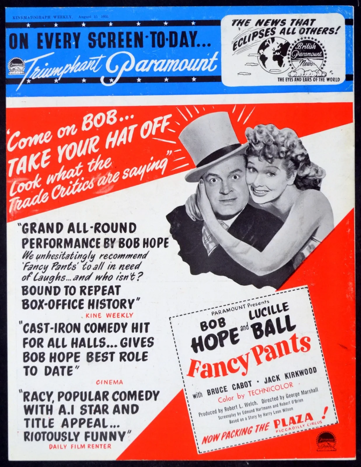 BROKEN ARROW 1950 James Stewart, Jeff Chandler, Debra Paget TRADE ADVERT, изображение 2