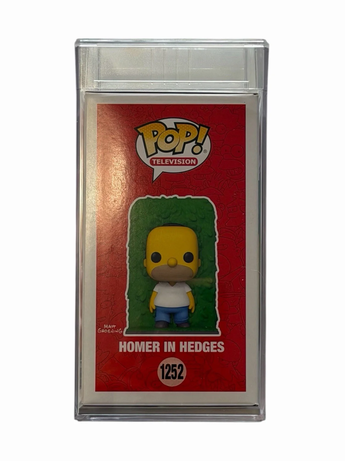 Matt Groening — MATT GROENING SIGNED HOMER IN HEDGES FUNKO AUTOGRAPH+SKETCH ENCAPSULATED PSA, image 3