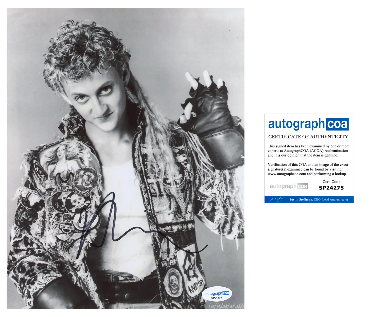 Alex Winter — Alex Winter Signed BILL & TED EXCELLENT ADVENTURE 8x10 Photo EXACT Proof ACOA B