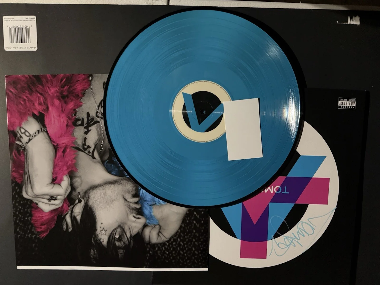 Tommy Lee Andro Autographed Original Blue Vinyl Record Signed Cover Music, image 2