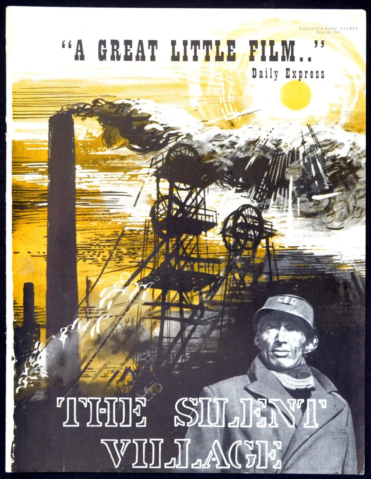 SILENT VILLAGE 1943 Humphrey Jennings - John Piper TRADE ADVERT, изображение 3