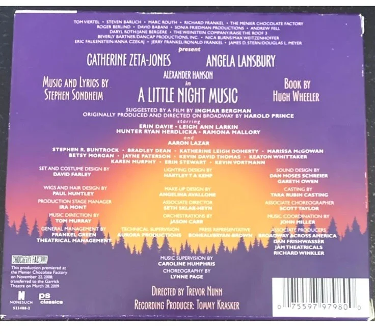 Stephen Sondheim — STEPHEN SONDHEIM signed A Little Night Music Broadway Musical Cast Recording Cd, image 3