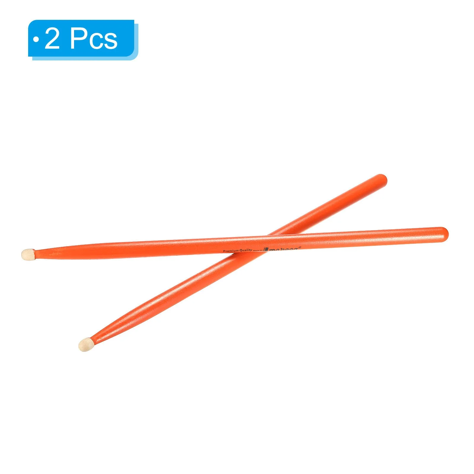 Maple Wood Drumstick Anti Slip Drum Stick 5A Orange 1 Pair for Drumming Musical, изображение 3