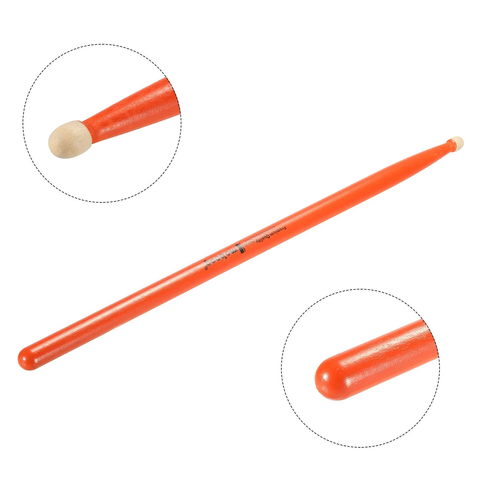 Maple Wood Drumstick Anti Slip Drum Stick 5A Orange 1 Pair for Drumming Musical, изображение 4
