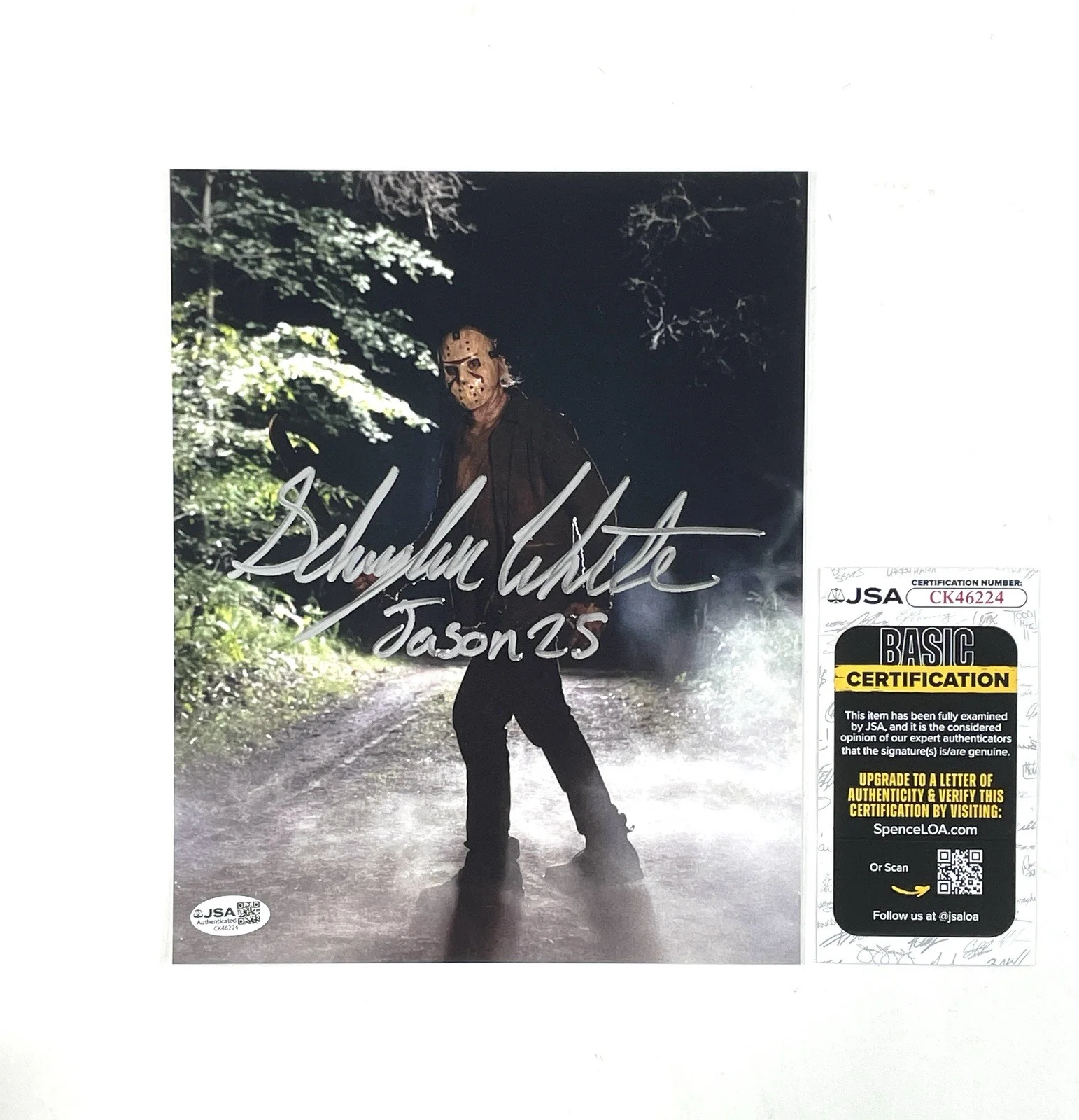 Schuyler White — Jason Voorhees Signed 8x10 Photo Schuyler White Friday the 13th Sweet Revenge