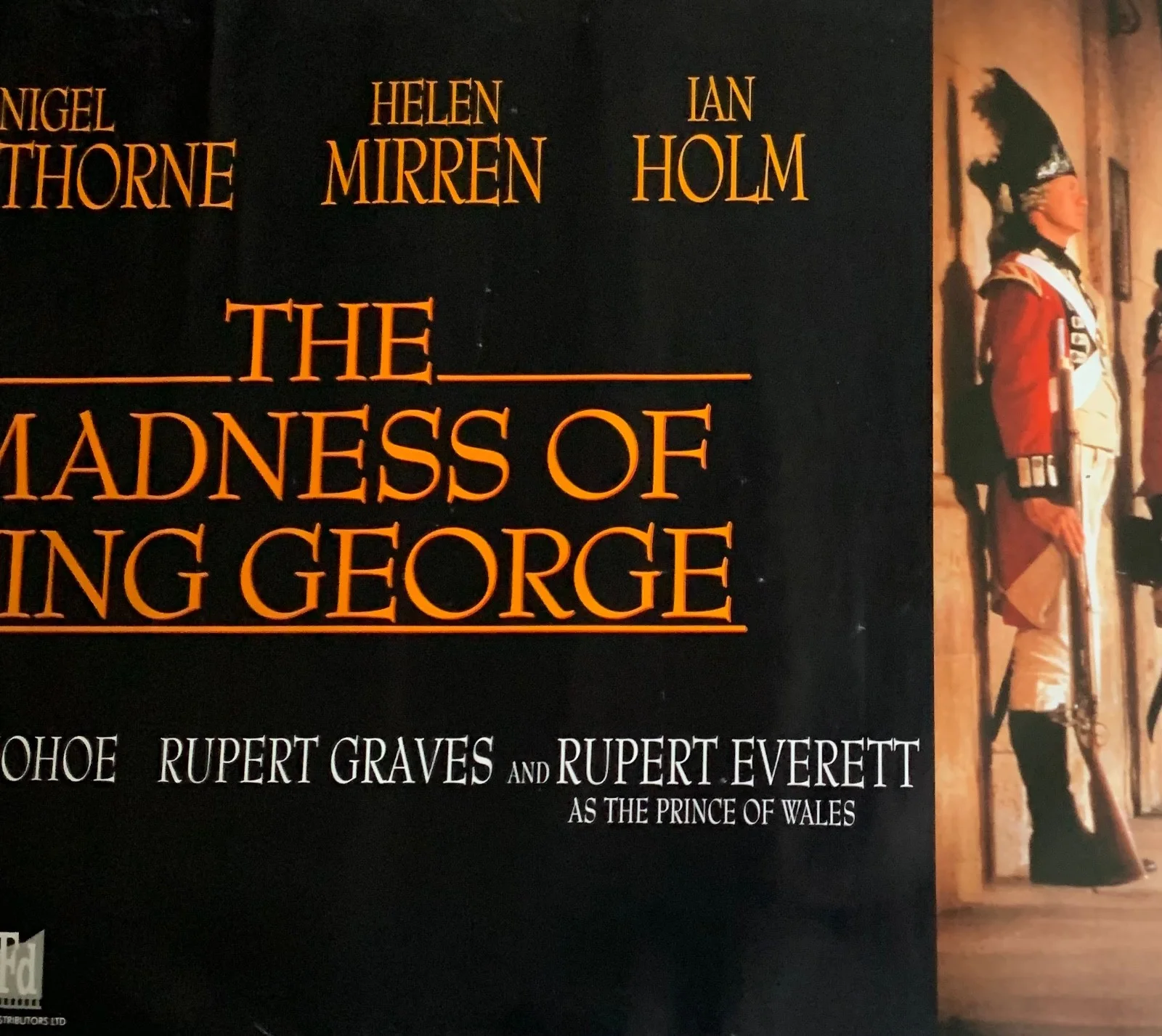 VINTAGE LARGE MADNESS OF KING GEORGE FILM BANNER POSTER ORIGINAL 1990’S BRITISH, изображение 2