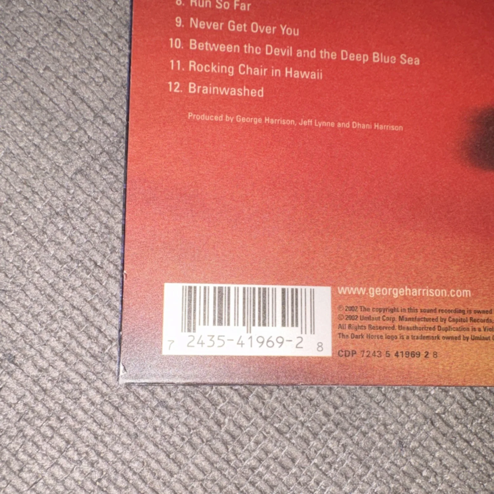 George Harrison Brainwashed Original Signed CD & Booklet Autographed Music, image 4