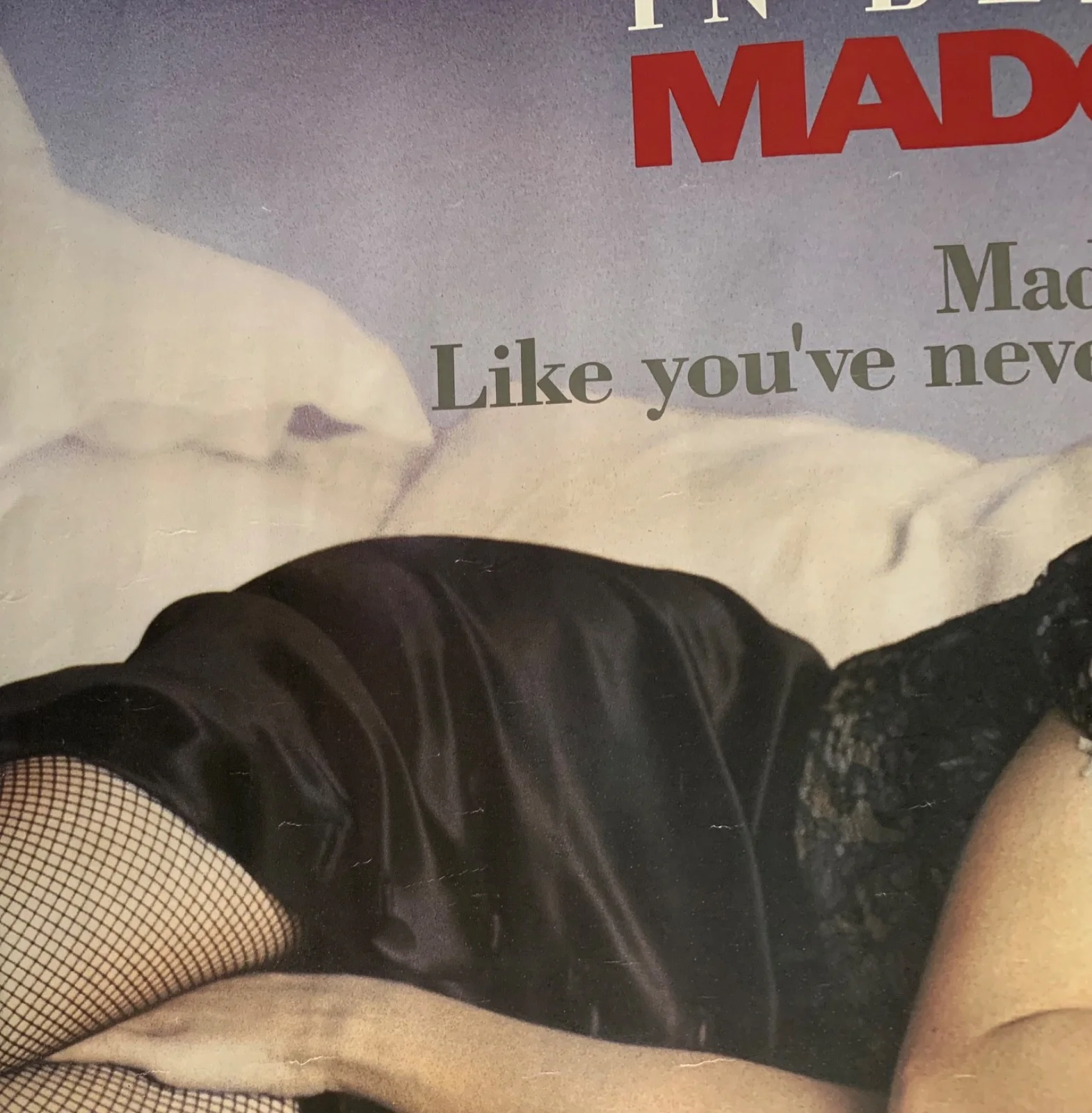 VINTAGE IN BED WITH MADONNA ORIGINAL LARGE FILM POSTER 1991 MOVIE POP UK QUAD, изображение 4