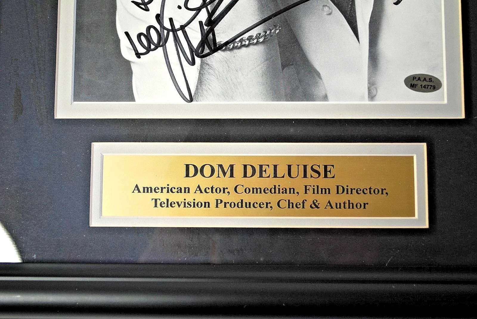 DOM DELUISE — Dom Deluise 8" x 10" Framed Plaque Signed Autographed Picture COA PAAS #MF14779, image 2