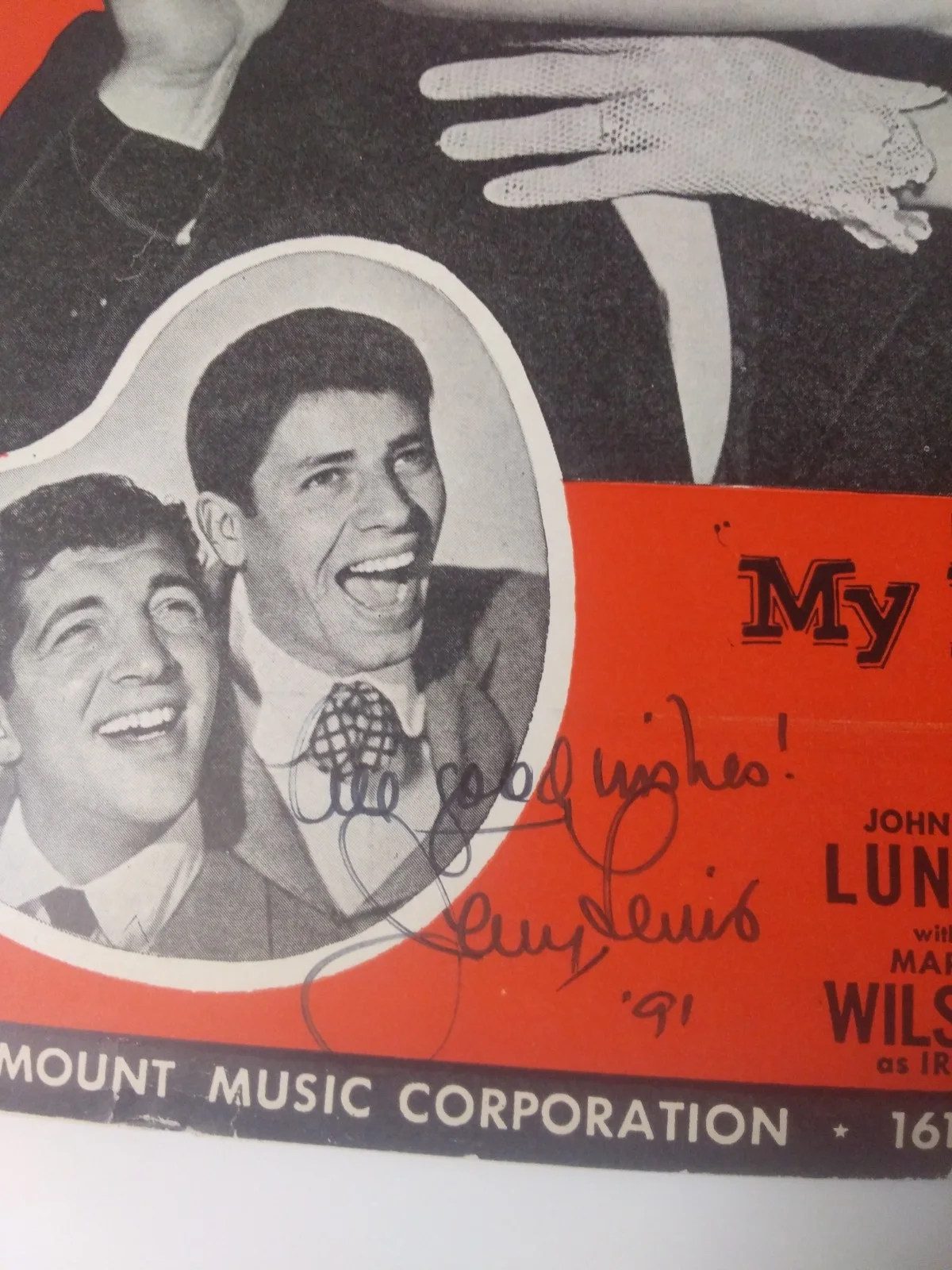 Jerry Lewis Hand Signed Sheet Music My Friend Irma, изображение 3