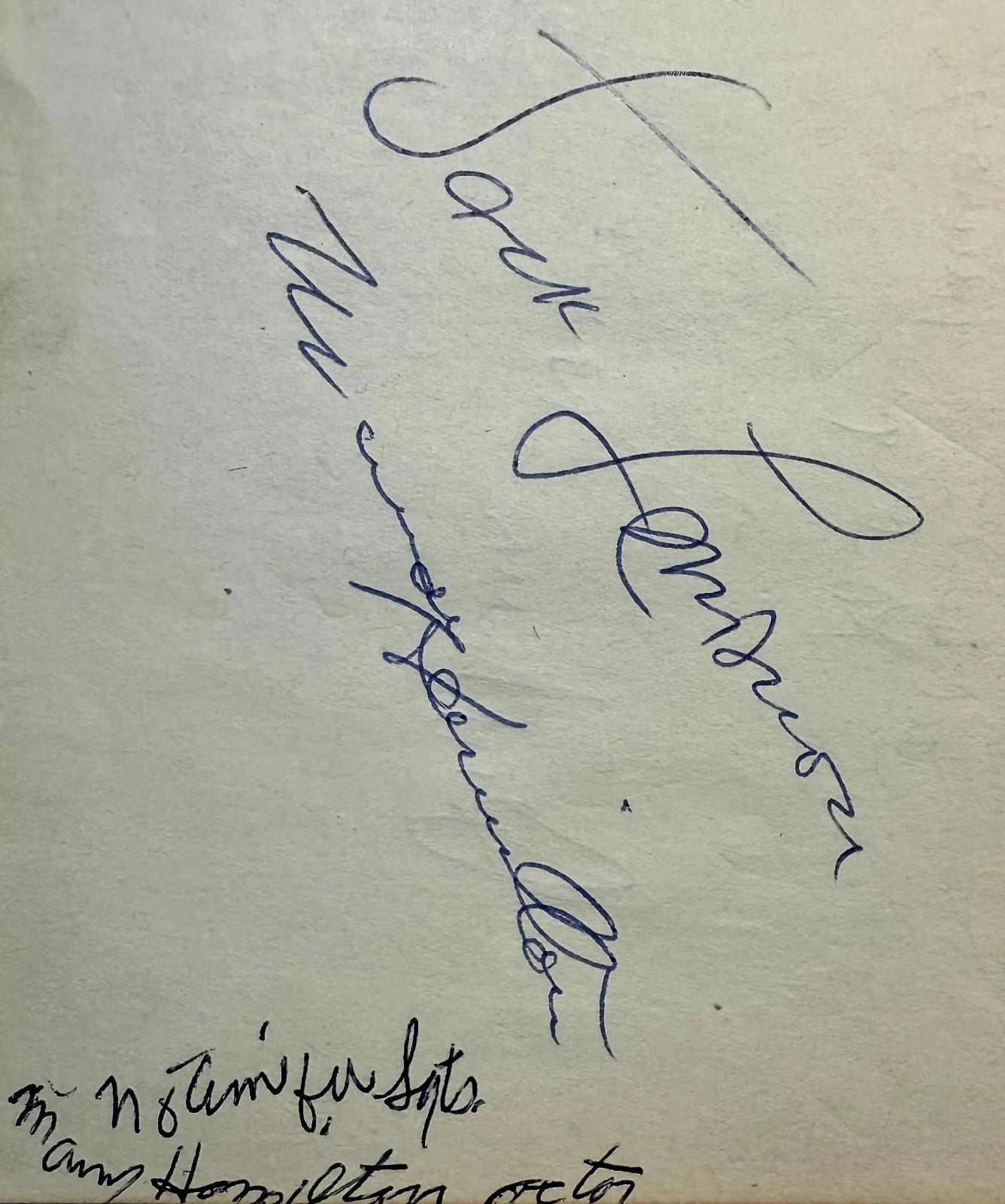 Murray Hamilton, Jack Lemmon, Arthur Murry, Kathryn Murray — MURRAY HAMILTON Signed Autograph 4"x 6" ALBUM PAGE JAWS JACK LEMMON BECKETT LOA, изображение 2