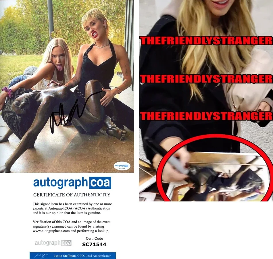 Alex Cooper — Alex Cooper signed 8x10 Photo c EXACT PROOF Sexy MILEY CYRUS Call Her Daddy ACOA